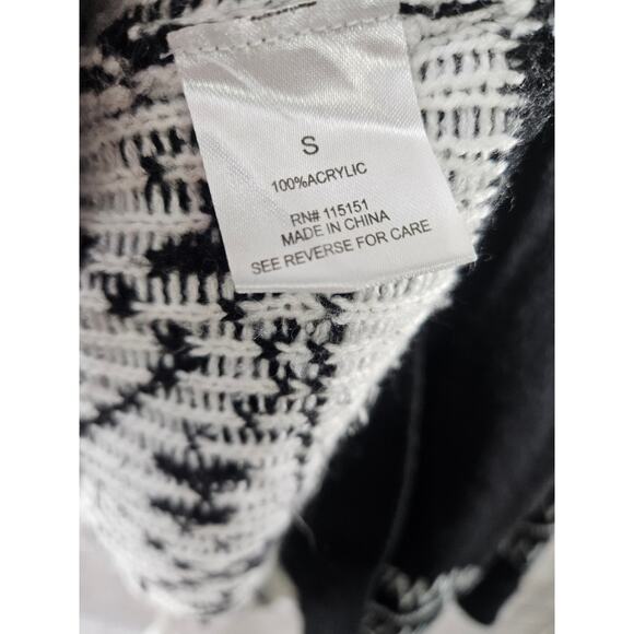 Romeo + Juliet Couture Womens Open Front Cardigan Black White Small - Picture 8 of 9
